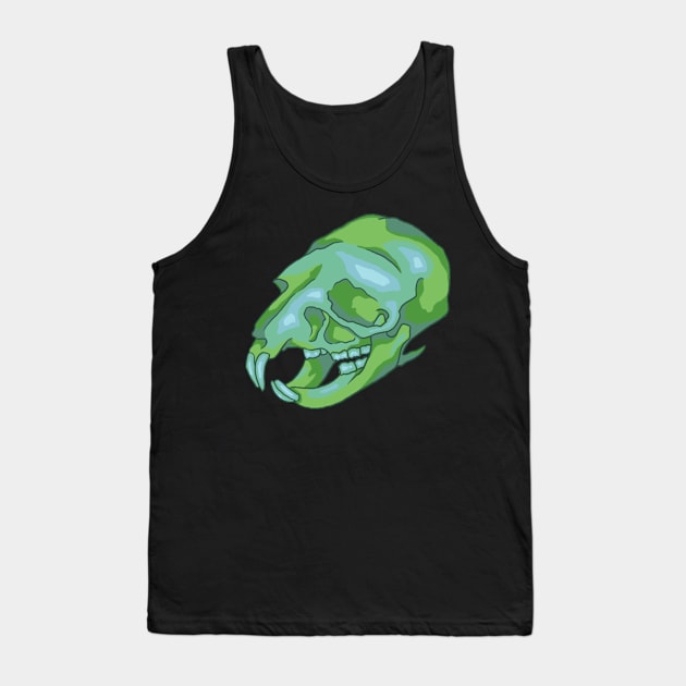 Neon Vole Skull Tank Top by elfenthusiast